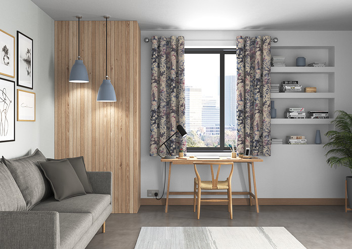 Oasis, Charcoal - Made to Measure Curtains - Image 5